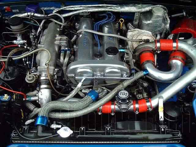 Engine Picture - Model 1 - MAZDA MX5 1600 cc 89-98  16 VALVE  DOHC EFI  TURBO INTERCOOLER  CONVERTIBLE