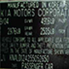 VIN Picture - Model 2 - KIA SORENTO 3300 cc 06-10    (02-10)    ALL BODY TYPES
