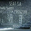 VIN Picture - Model 2 - SEAT AROSA TDI DIESEL 1700 cc 98-05      SDI  ALL BODY TYPES